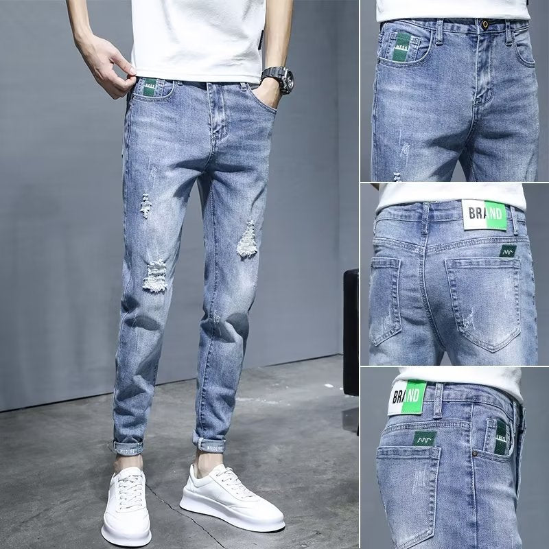 Stretch Ankle Length Casual Pants Men - Nyaabs