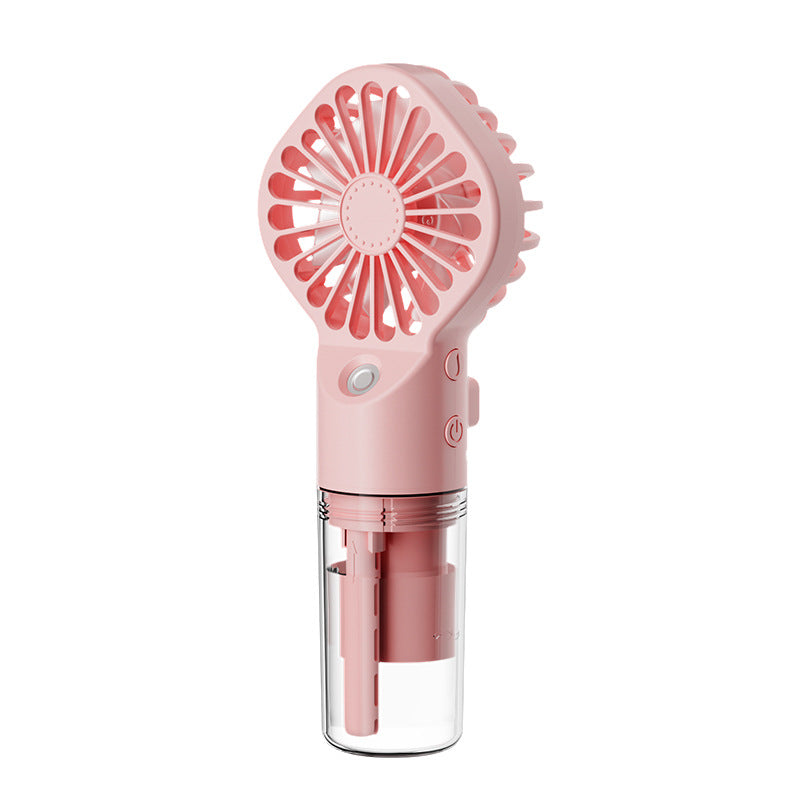 Portable Handheld Spray Fan 4-Speed Water Spray Mist Fan Summer Cooling Artifact USB Charging Summer Supplies Outdoor Mini Fan - Nyaabs