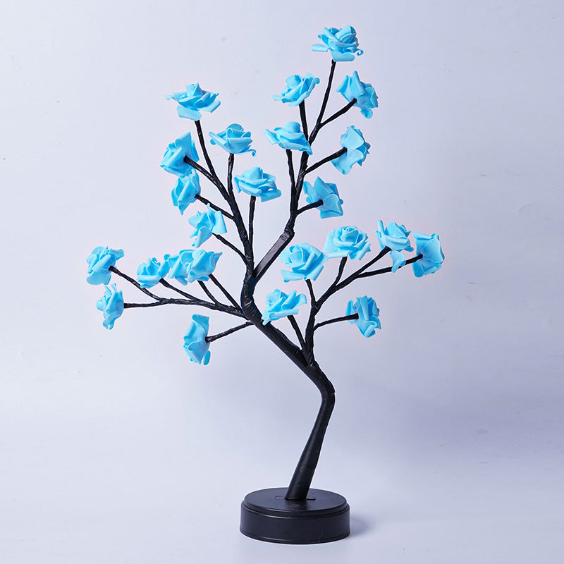 Table Lamp Flower Tree Rose Lamps Fairy Desk Night Lights USB Operated Gifts For Wedding Valentine Christmas Decoration - Nyaabs