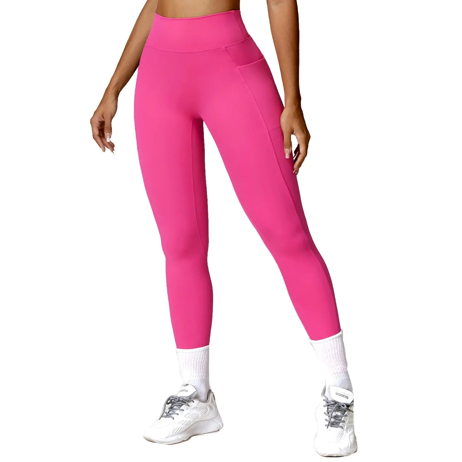 Quick-drying Skinny Hip Raise Yoga Brushed High Waist Fitness Pants - Nyaabs