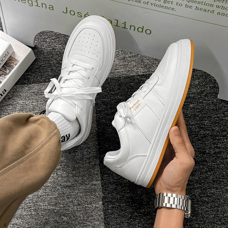 Trendy Casual Sports Easy Wear Borad Shoe Men's Leather Shoes - Nyaabs