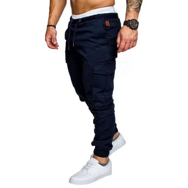 Men's Long Jogging Multi-pocket Trousers - Nyaabs