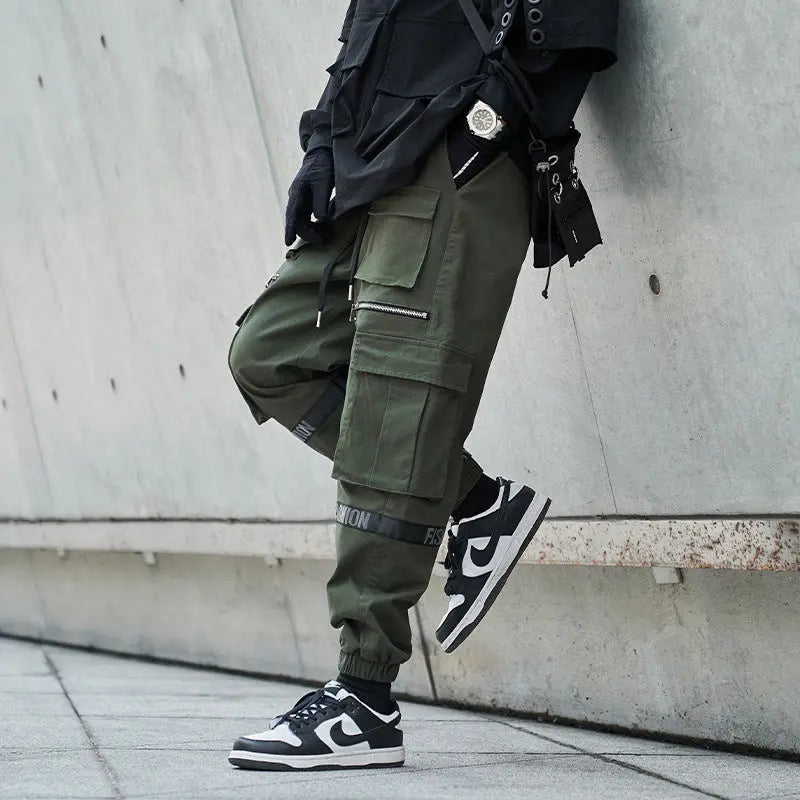 Men's Loose Plus Size Mechanical Style Trousers - Nyaabs