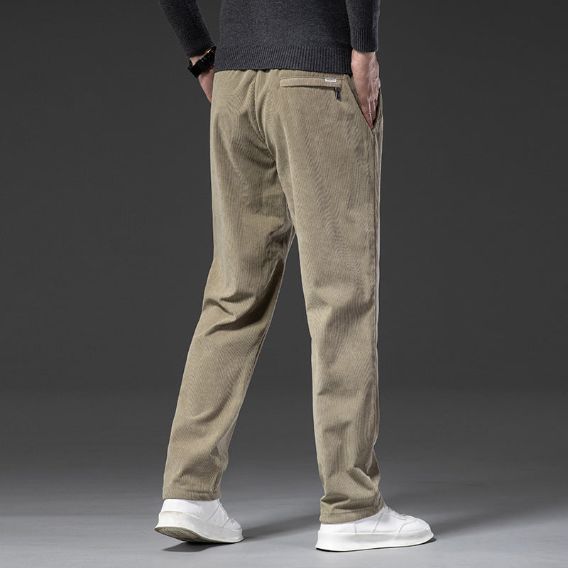 Corduroy Casual Pants Men's Loose, Comfortable, Soft And Breathable Youth Straight-leg Pants nyaabs.com