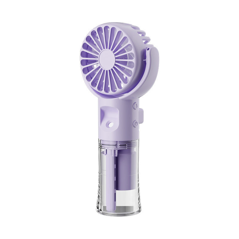 Portable Handheld Spray Fan 4-Speed Water Spray Mist Fan Summer Cooling Artifact USB Charging Summer Supplies Outdoor Mini Fan - Nyaabs