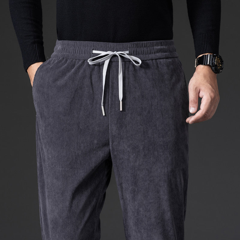 Corduroy Casual Pants Men's Loose, Comfortable, Soft And Breathable Youth Straight-leg Pants nyaabs.com