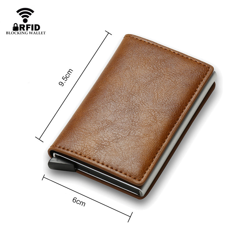 Credit Card Holder Smart Minimalist Wallet Pocket Men Women Slim Cardholder Bank Secure Creditcard Case - Nyaabs