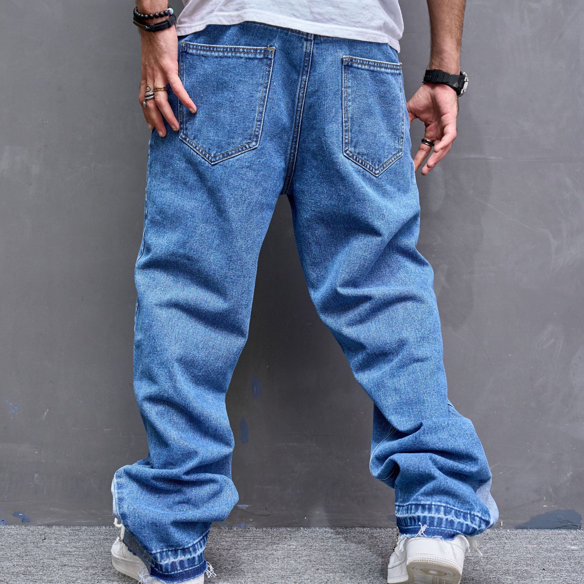 Vintage Casual Jeans Men American Style Trend - Nyaabs