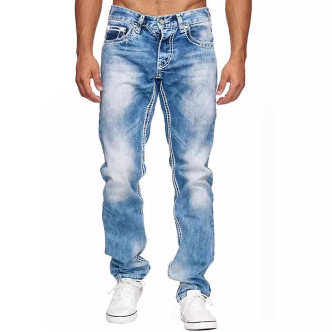 European And American Straight Men's Jeans - Nyaabs