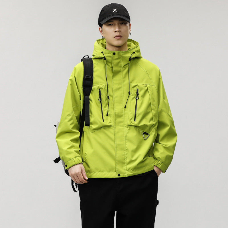 Three-proof Shell Jacket Hooded Jacket Men's Outdoor Work Clothes Jacket nyaabs.com