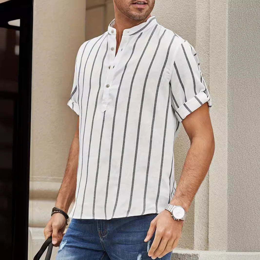 Summer Men's Clothing Short Sleeve Shirt nyaabs.com