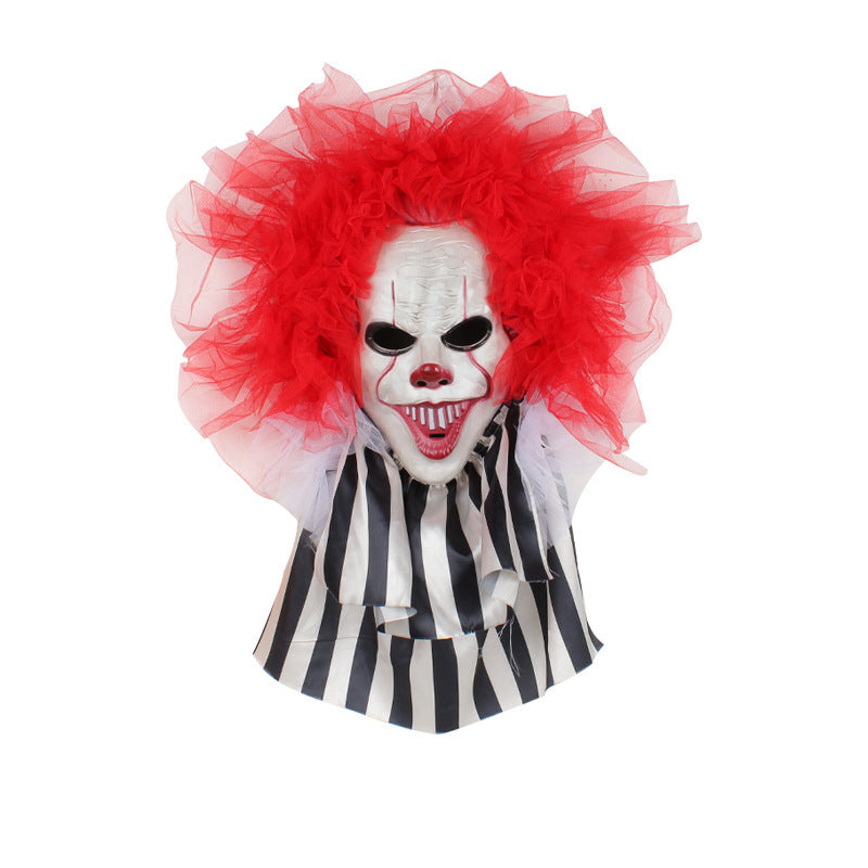 Halloween Horror Clown Wreath Door Hanging Wreath Decoration Wall Hanging Clown Ghost Festival Halloween Party Supplies Home Decor - Nyaabs