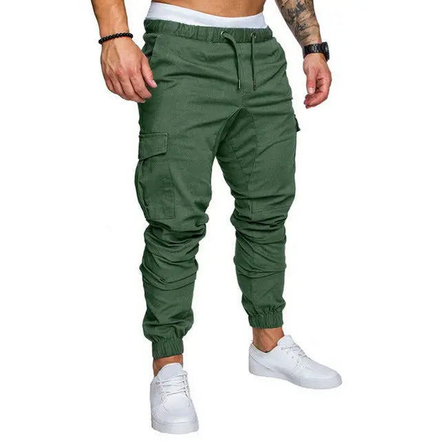 Men's Long Jogging Multi-pocket Trousers - Nyaabs