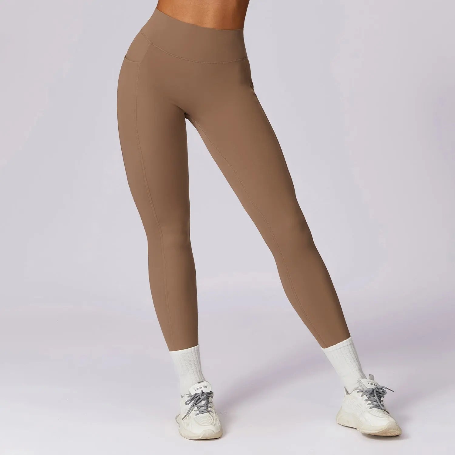 Quick-drying Skinny Hip Raise Yoga Brushed High Waist Fitness Pants - Nyaabs