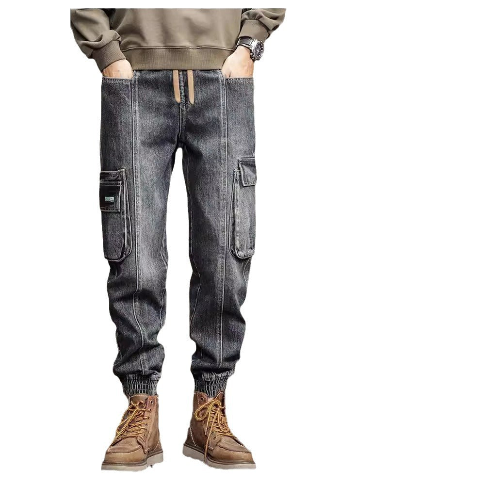 American Retro Ankle-tied Jeans Men - Nyaabs