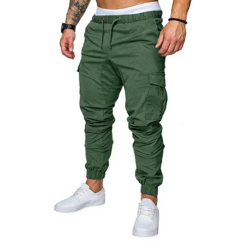 Men's Long Jogging Multi-pocket Trousers - Nyaabs