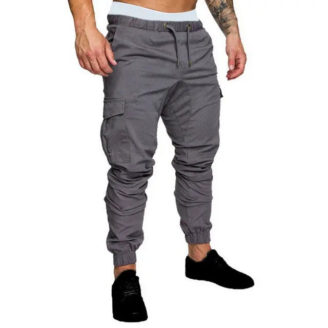 Men's Long Jogging Multi-pocket Trousers - Nyaabs