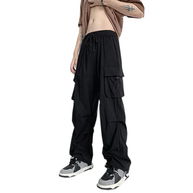 Pu Shuai Draping All-matching Slim Fit Trousers For Men - Nyaabs