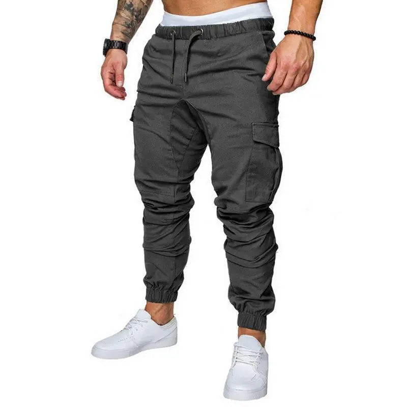 Men's Long Jogging Multi-pocket Trousers - Nyaabs