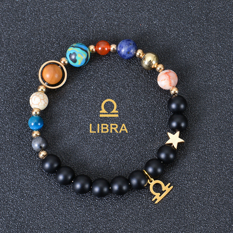 Eight Planets Twelve Constellations Bracelets Frosted Stone Beaded Bracelet nyaabs.com