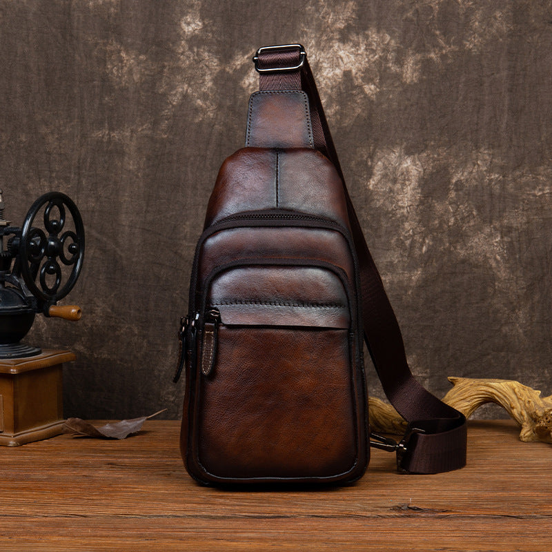 Retro Men's Top Layer Cowhide Messenger Bag nyaabs.com