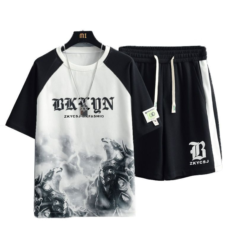 Casual Sports Fifth Pants Men Wear A Set Of Summer - Nyaabs