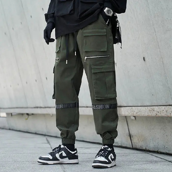 Men's Loose Plus Size Mechanical Style Trousers - Nyaabs