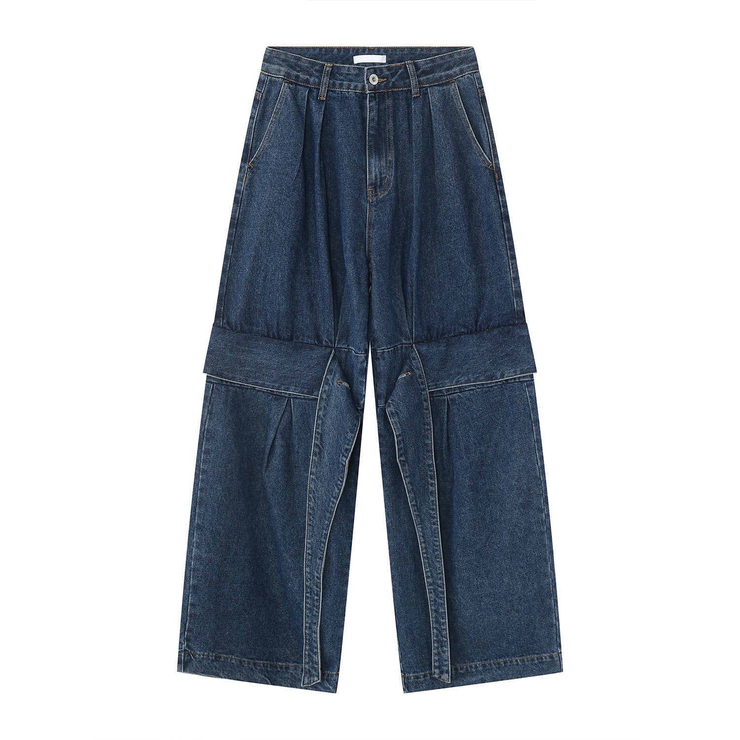 American Niche Deconstructed Design Loose Washed-out Jeans - Nyaabs