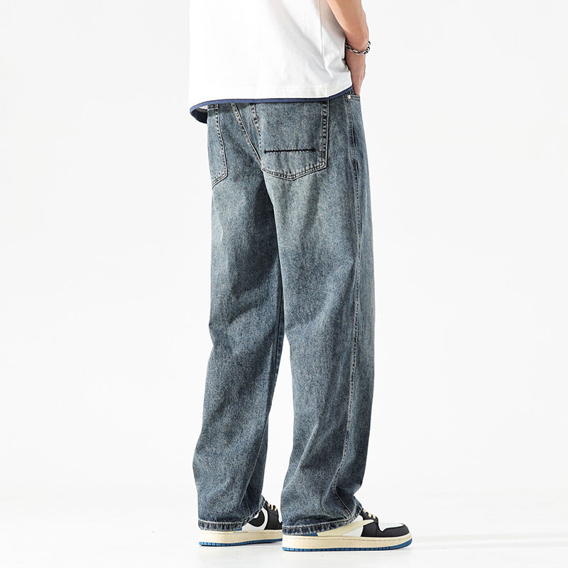 Men's Loose And Simple Solid Color Jeans - Nyaabs