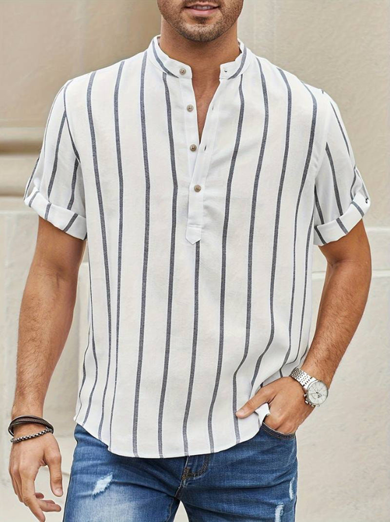 Summer Men's Clothing Short Sleeve Shirt nyaabs.com