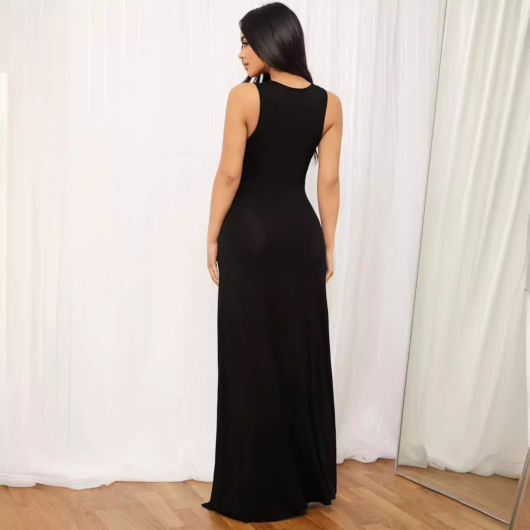 Long Dress Women's Deep V Strap Sleeveless Split nyaabs.com