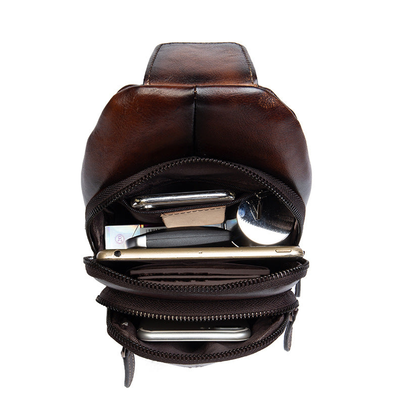 Retro Men's Top Layer Cowhide Messenger Bag nyaabs.com