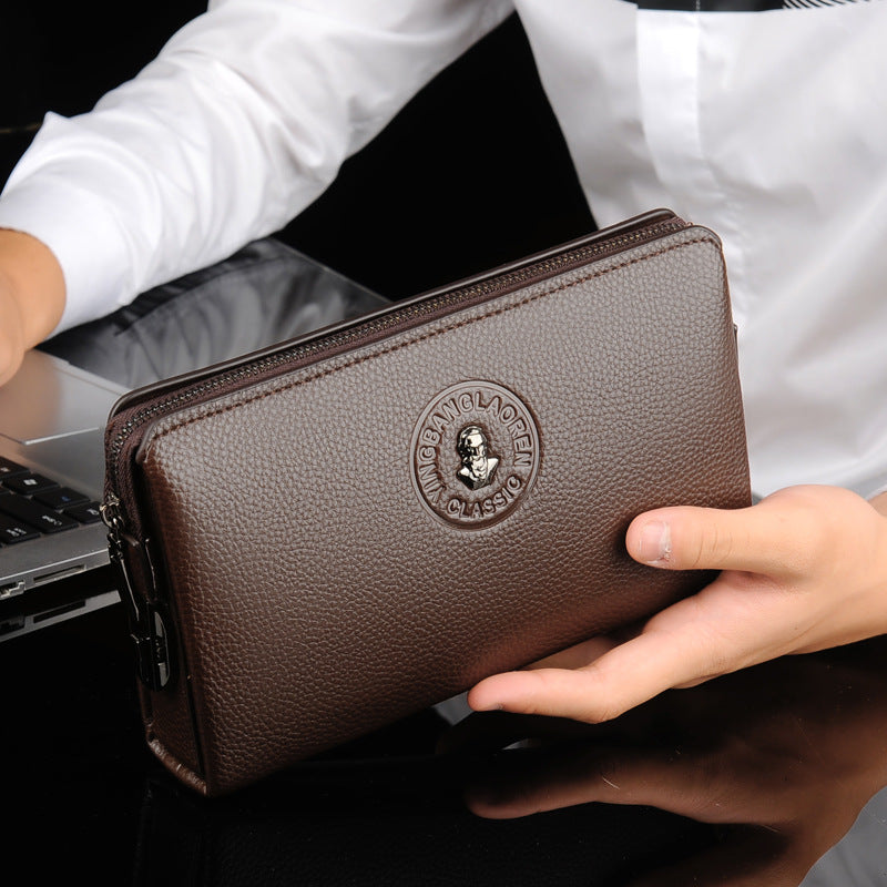 Men's Business Casual Clutch New Soft Leather Clutch - Nyaabs