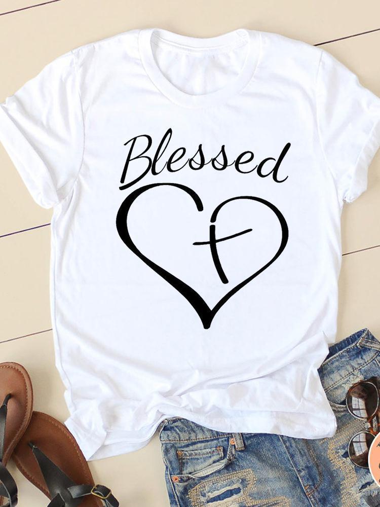 Women's Short-sleeved T-shirt Fashion Printing nyaabs.com