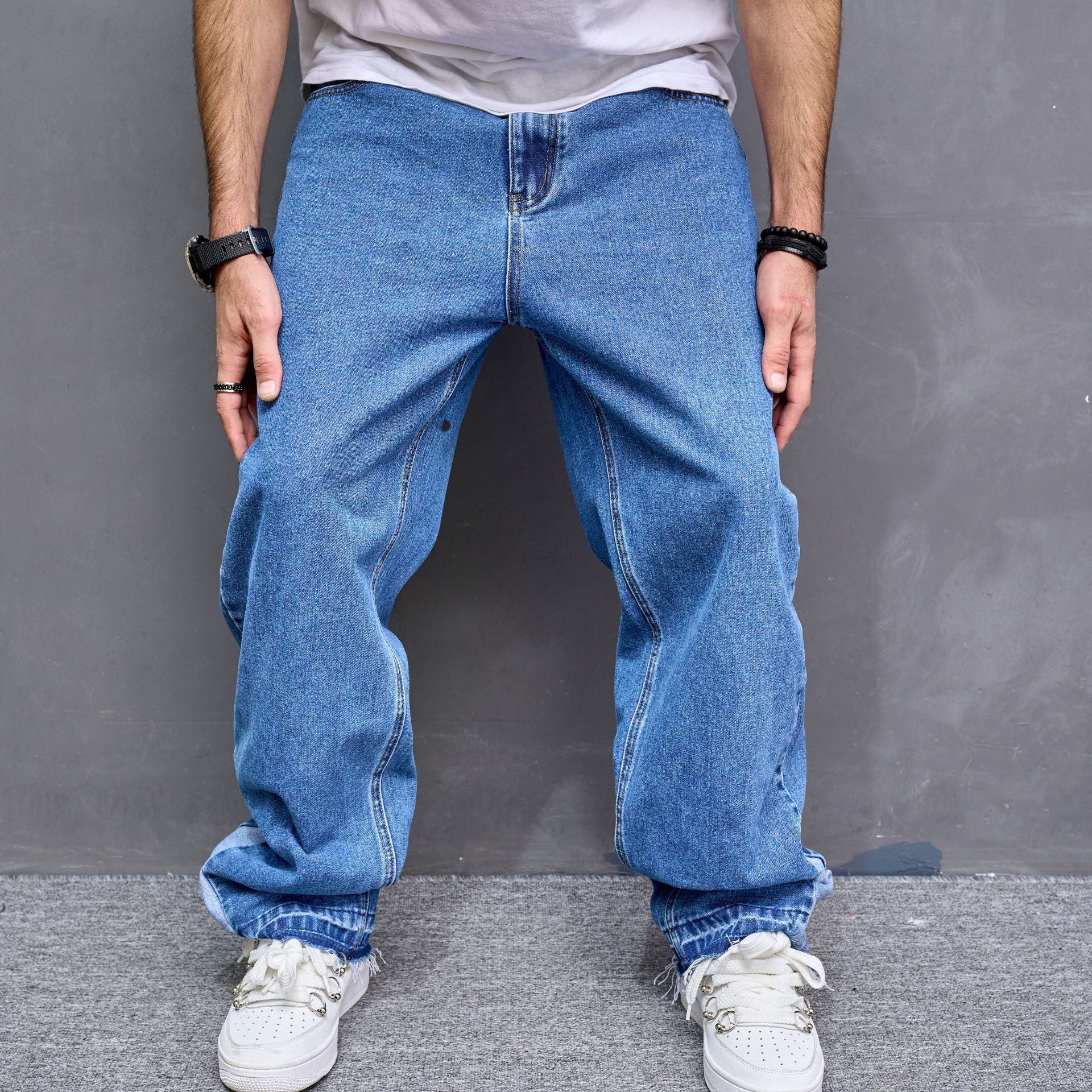 Vintage Casual Jeans Men American Style Trend - Nyaabs