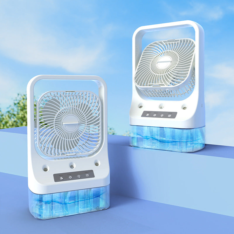 Household Cooling Fan Usb Rechargeable Head Adjustable Air Cooling Water Cooled Air Conditioning Tank Low Noise Air Cooler Fans - Nyaabs