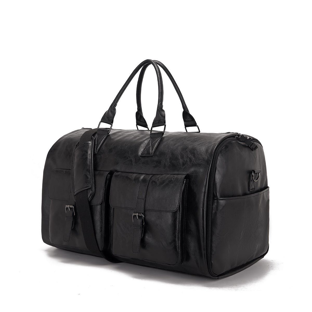 Travel Convenient Portable Garment Bag PU Leather Luggage Bag nyaabs.com