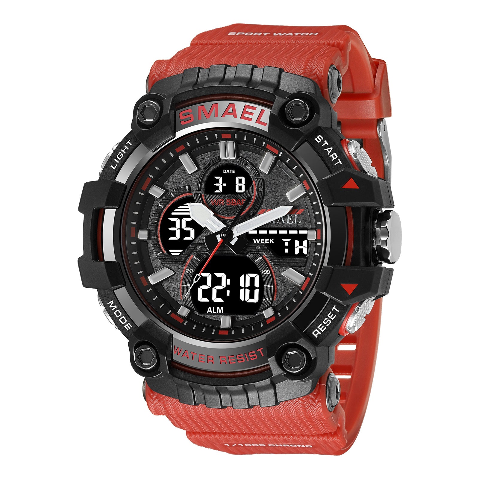 Double Display Digital Waterproof Luminous Men's Watch - Nyaabs