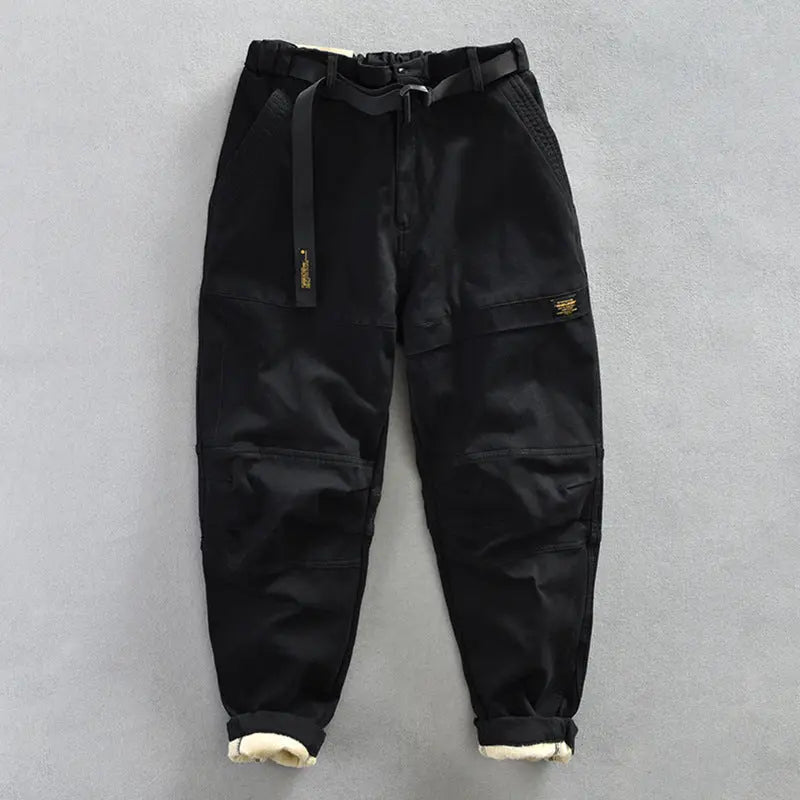 Men's Workwear Velvet Padded Casual Pants - Nyaabs