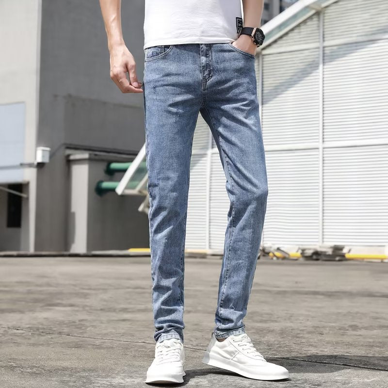 Light-colored Jeans Men's Korean-style Stretch - Nyaabs