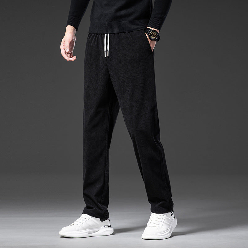 Corduroy Casual Pants Men's Loose, Comfortable, Soft And Breathable Youth Straight-leg Pants nyaabs.com