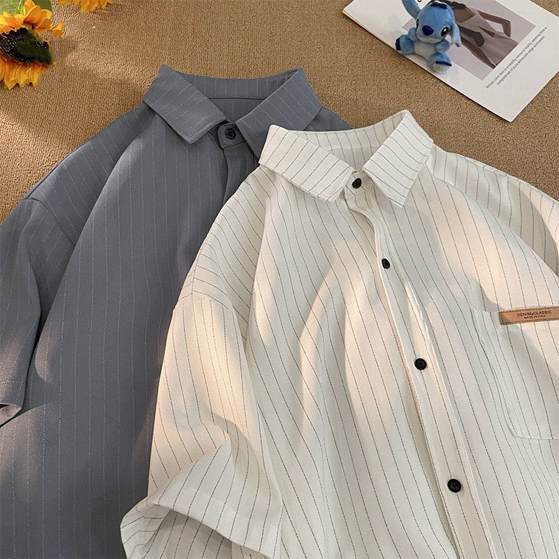 High-grade Striped Shirt Casual Loose Thin Coat nyaabs.com