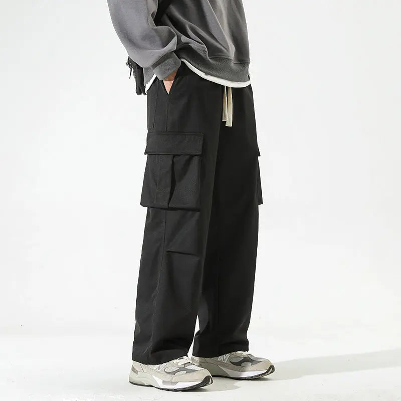 Straight Multi-pocket Casual Pants For Boys - Nyaabs