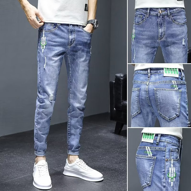 Stretch Ankle Length Casual Pants Men - Nyaabs