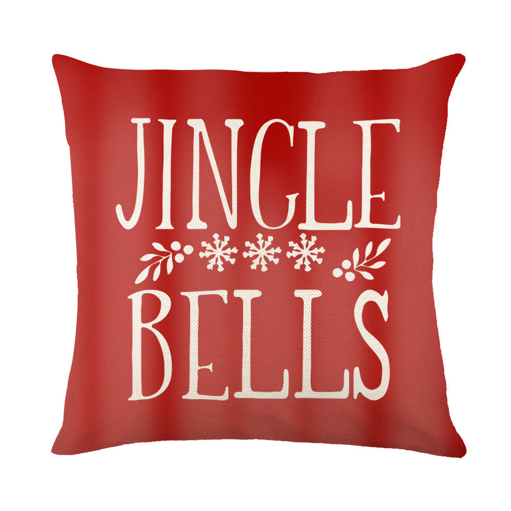 Christmas Decorations Pillow Covers Sofa Square Throw Pillow Cases Stamping Snowflake Waist Cushion Cover Home Bed Decor - Nyaabs