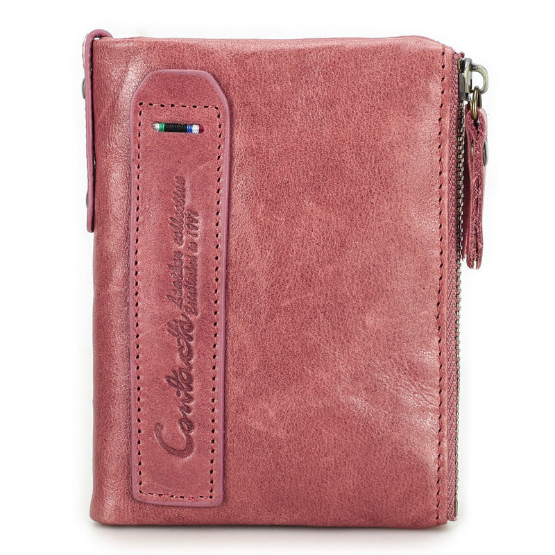 Genuine Leather Men's Short Chic Coin Purse nyaabs.com