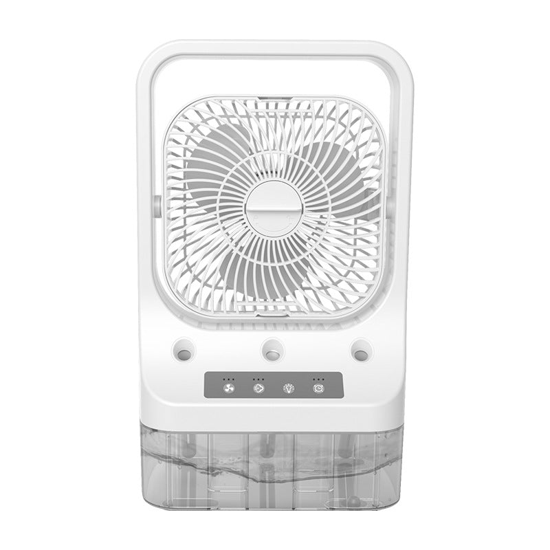 Household Cooling Fan Usb Rechargeable Head Adjustable Air Cooling Water Cooled Air Conditioning Tank Low Noise Air Cooler Fans - Nyaabs