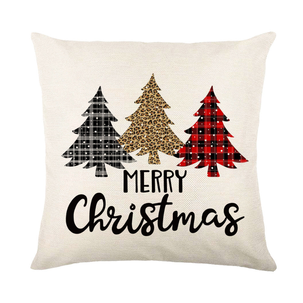 Christmas Decorations Pillow Covers Sofa Square Throw Pillow Cases Stamping Snowflake Waist Cushion Cover Home Bed Decor - Nyaabs