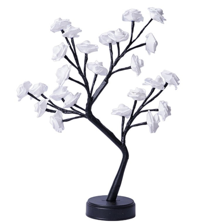 Table Lamp Flower Tree Rose Lamps Fairy Desk Night Lights USB Operated Gifts For Wedding Valentine Christmas Decoration - Nyaabs