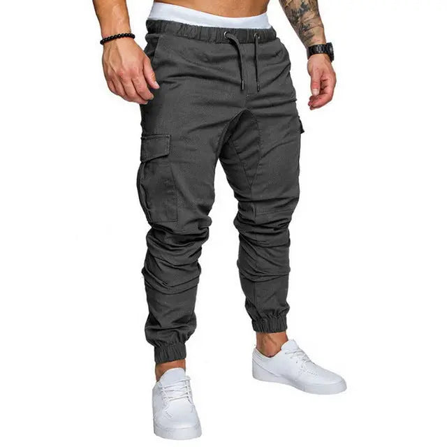 Men's Long Jogging Multi-pocket Trousers - Nyaabs